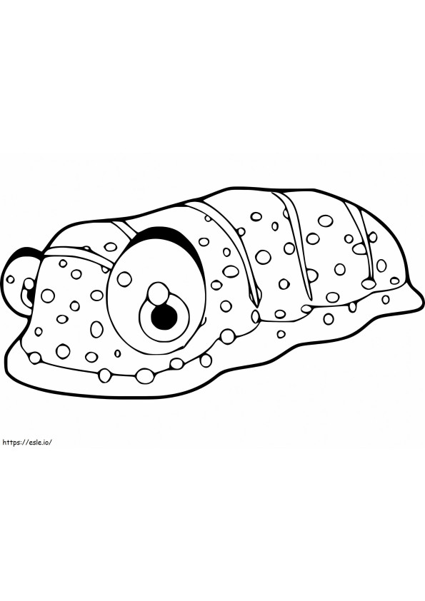 Cartoon Sea Cucumber coloring page