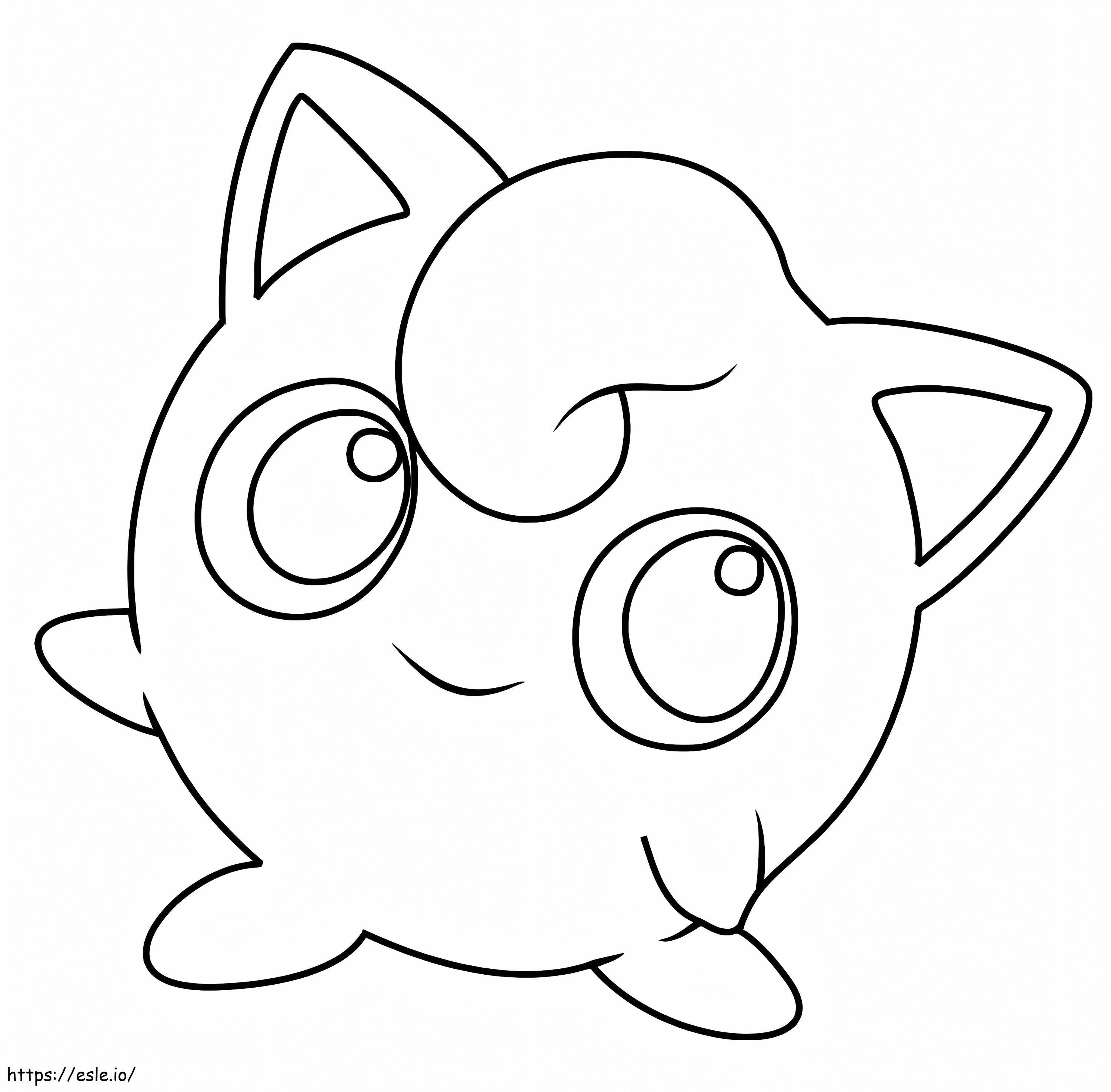 Adorable Jigglypuff coloring page