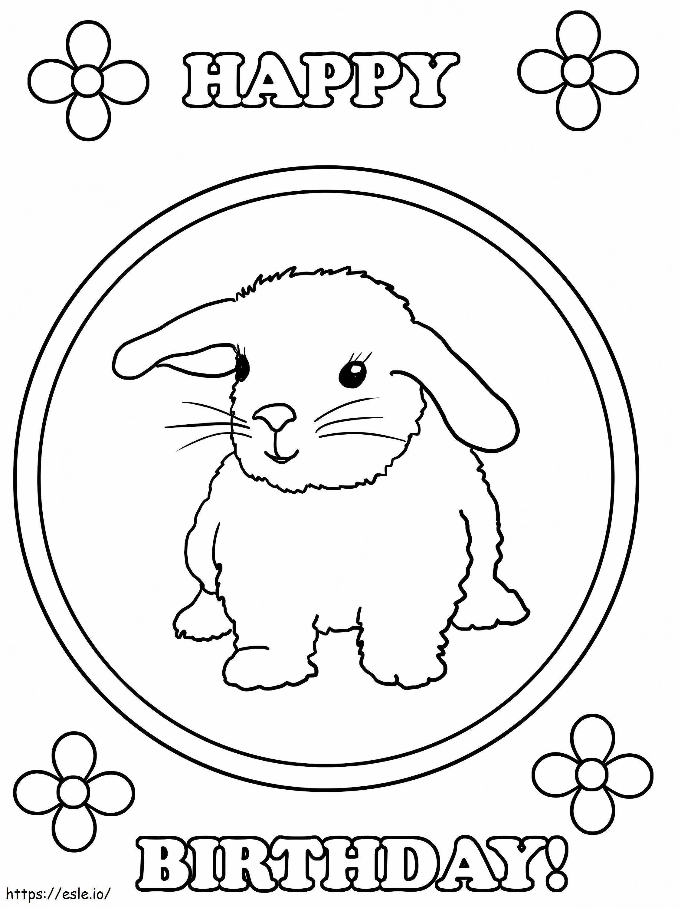 Happy Birthday Coloring Drawing coloring page