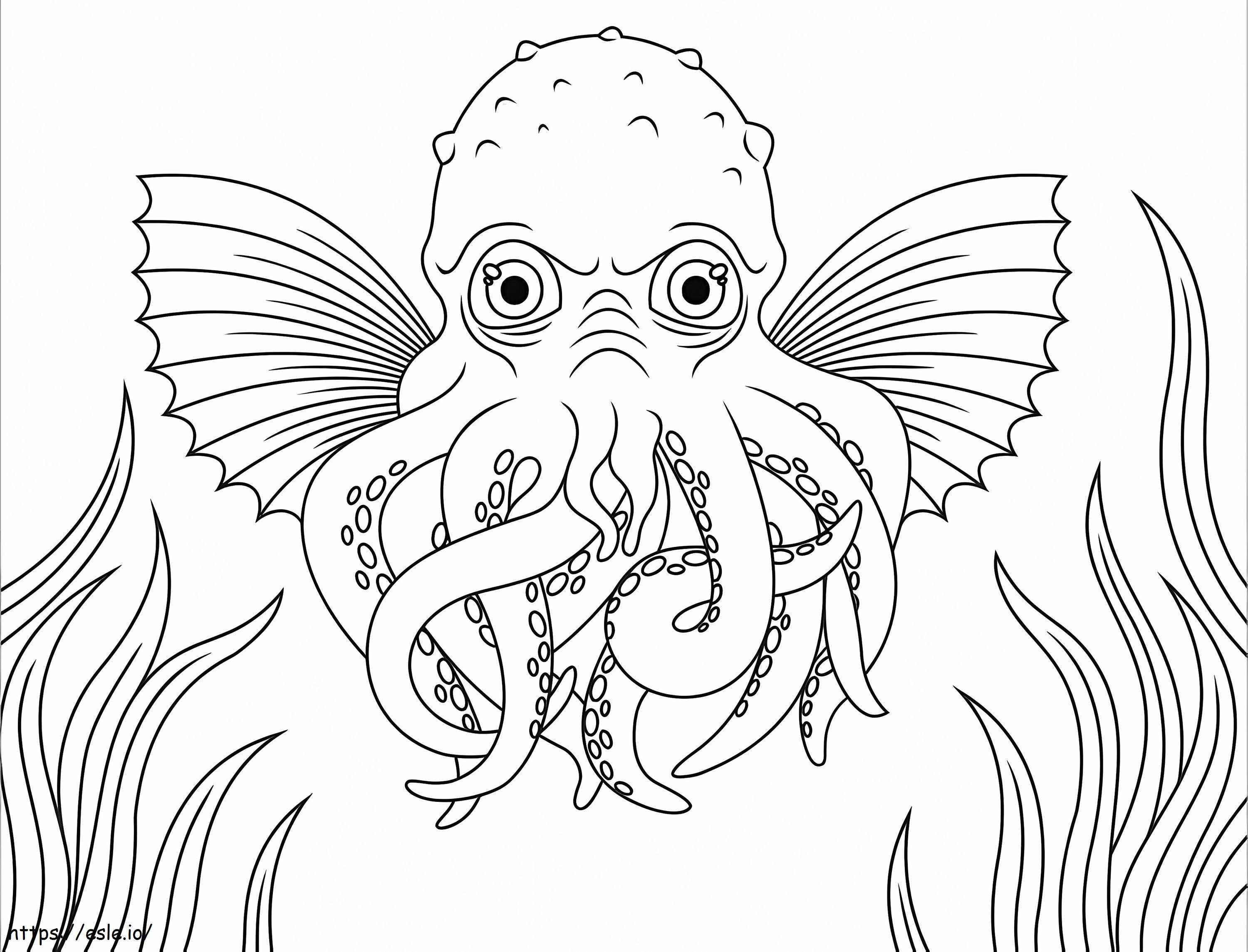 Printable Cthulhu coloring page