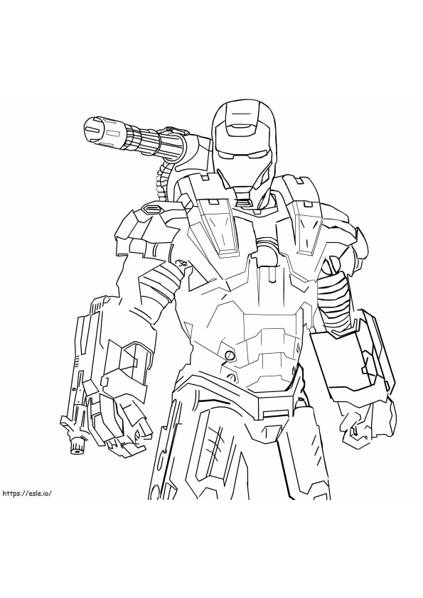 Marvel War Machine coloring page
