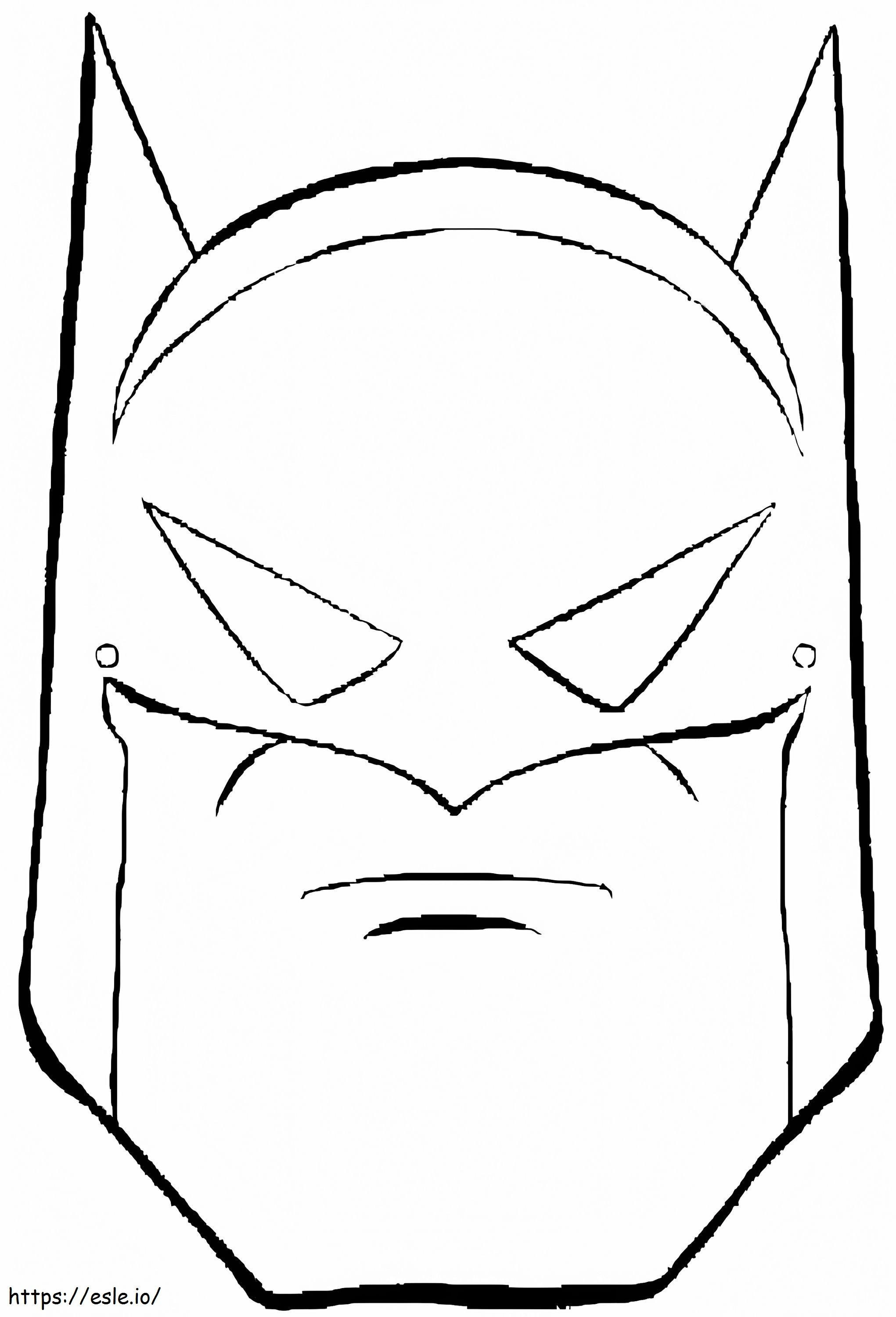Coloriage Visage de Batman à imprimer dessin