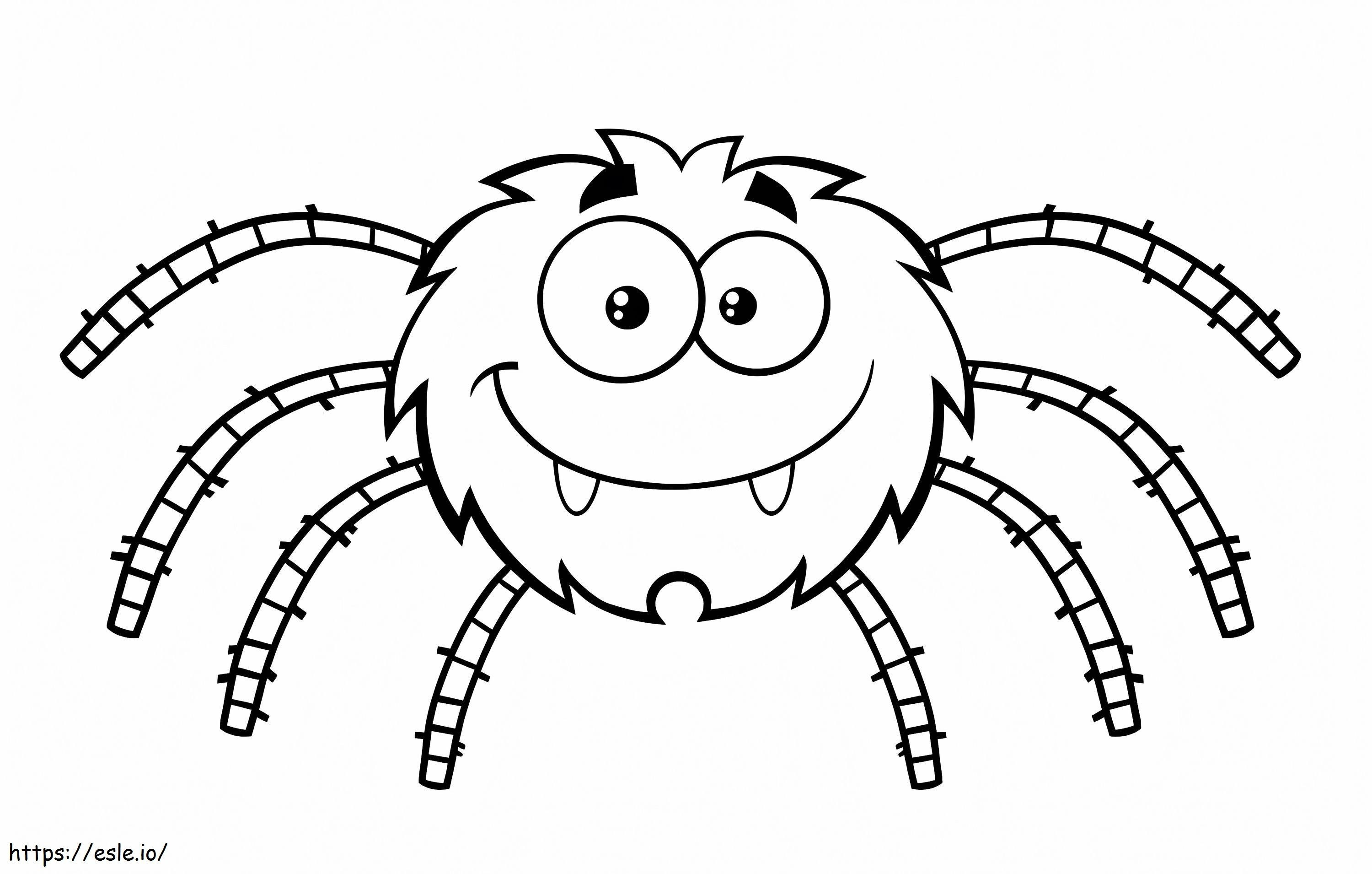 Coloriage Araignée souriante à imprimer dessin