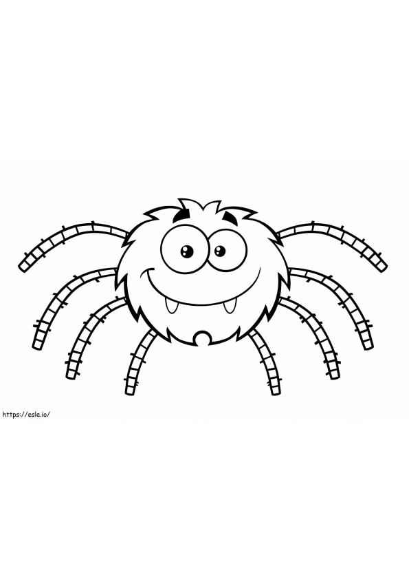Hymyilevä Hämähäkki värityskuva