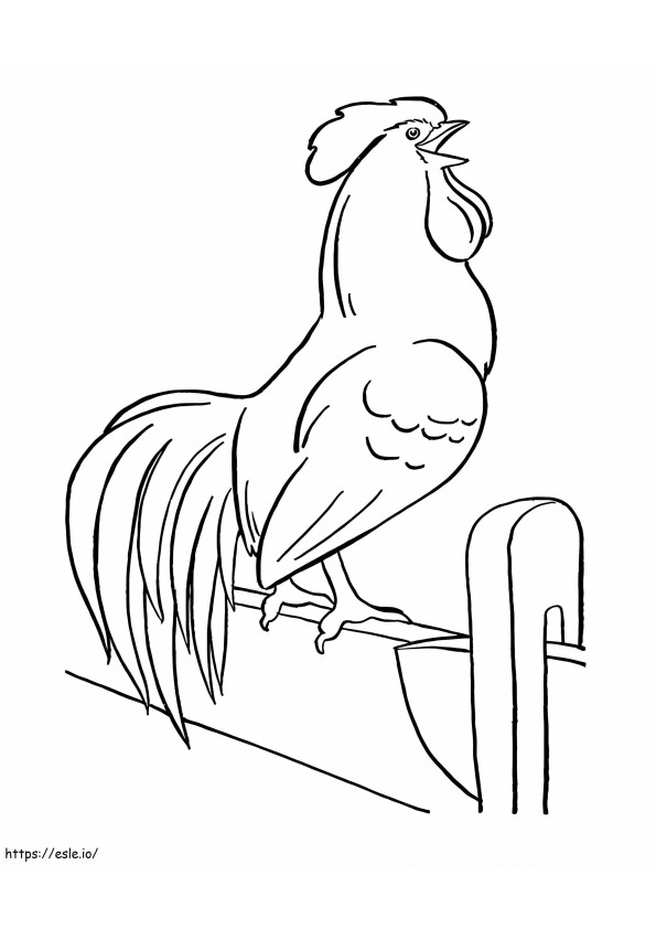 Rooster 4 coloring page