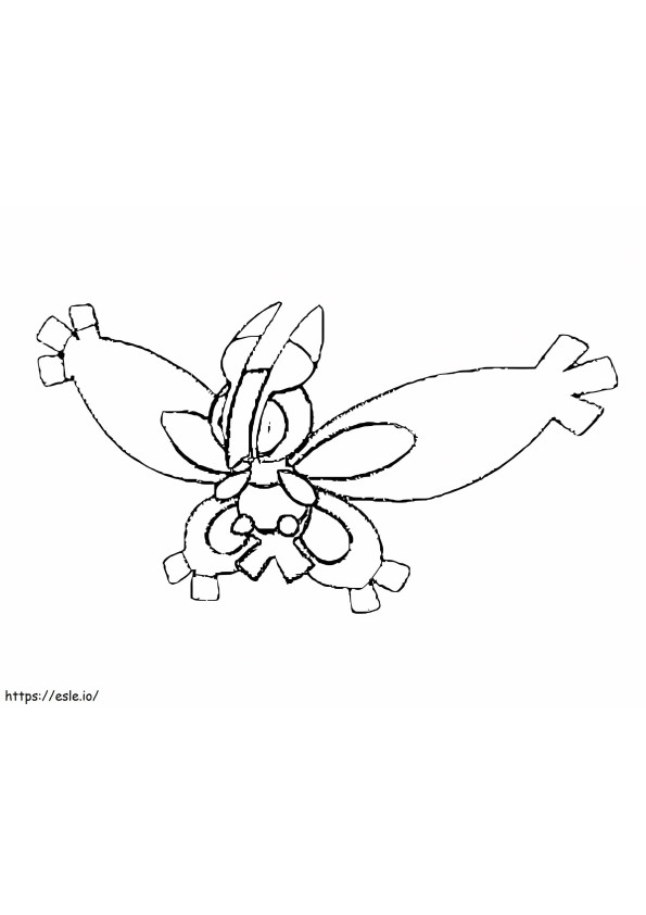 Mothim Pokémon kleurplaat