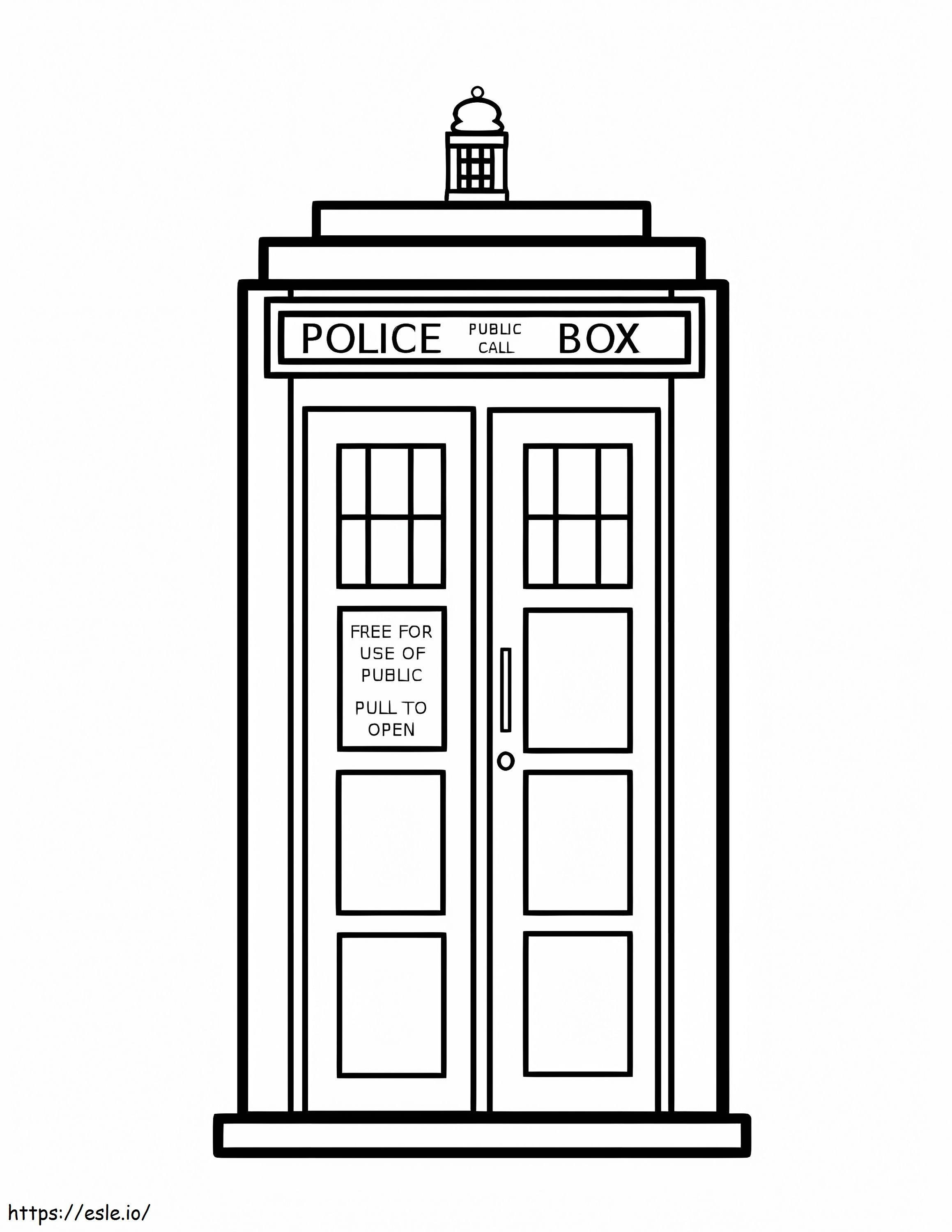 Coloriage Tardis de Doctor Who à imprimer dessin