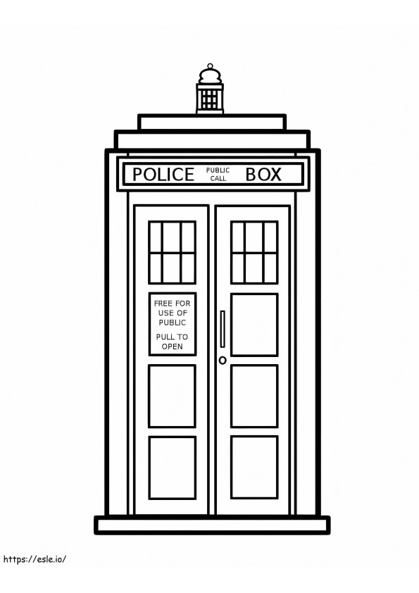 Tardis de Doctor Who para colorir