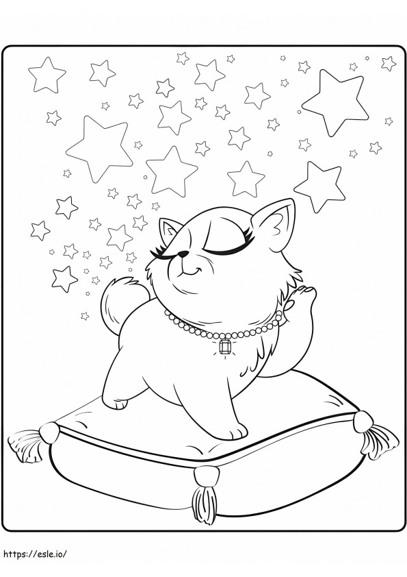 Coloriage Fefe le chat Washimals à imprimer dessin