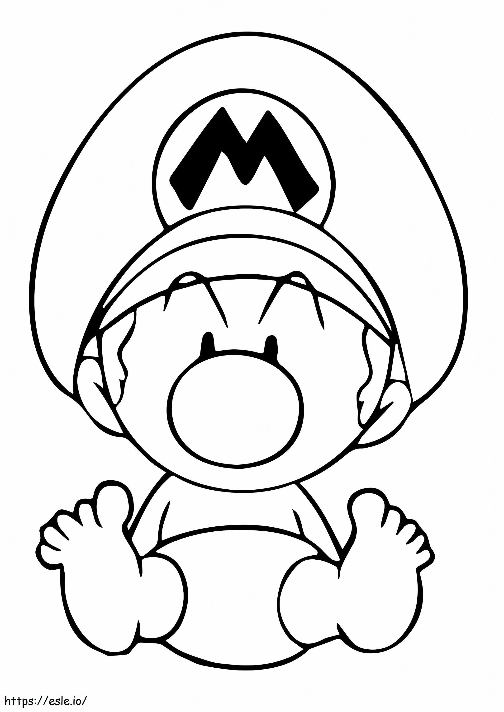 Baby Mario de colorat