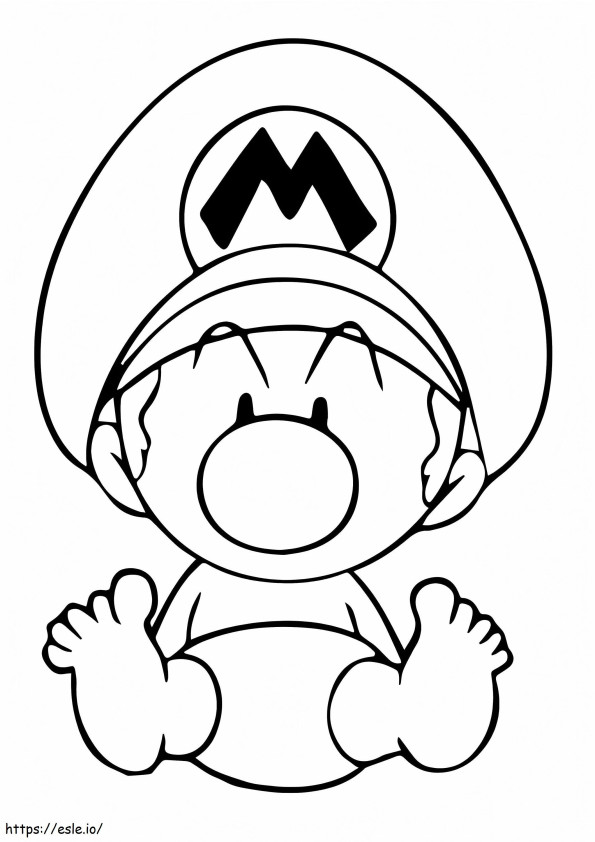 Baby-Mario kleurplaat kleurplaat