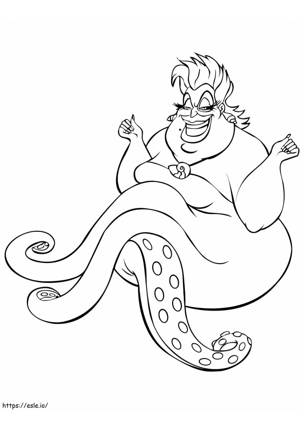 Il cattivo di Ursula Disney da colorare