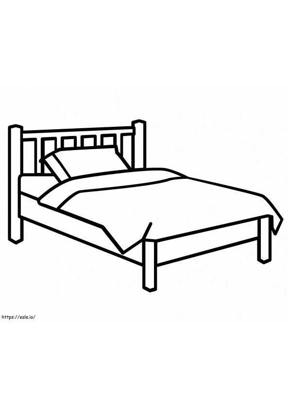Free Printable Bed coloring page