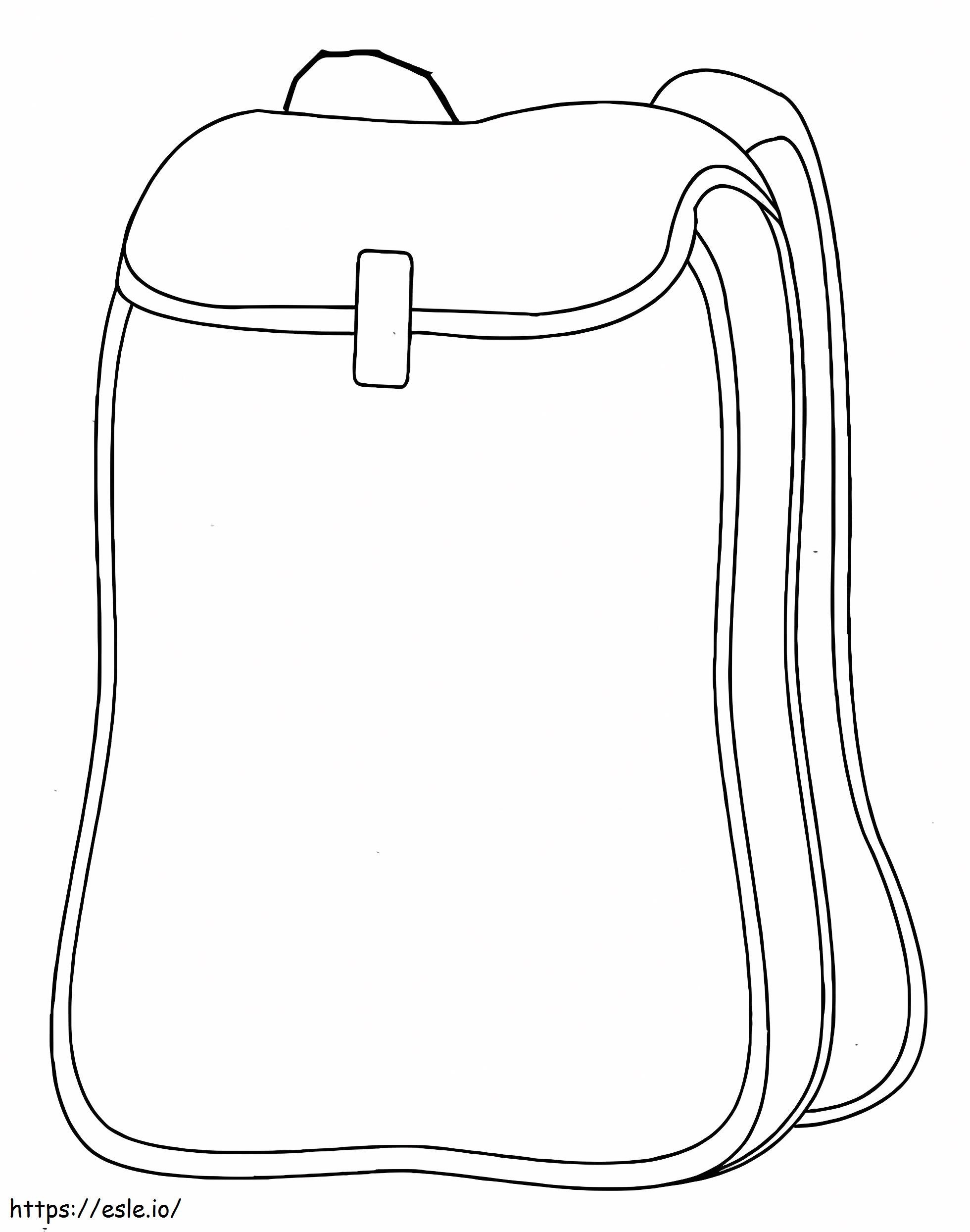 Simple Backpack coloring page
