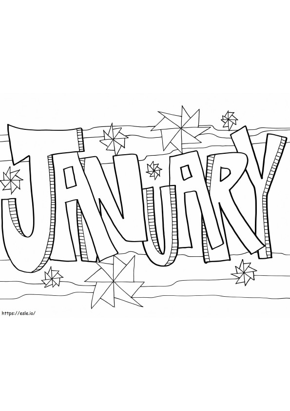 January Coloring Page 1 coloring page