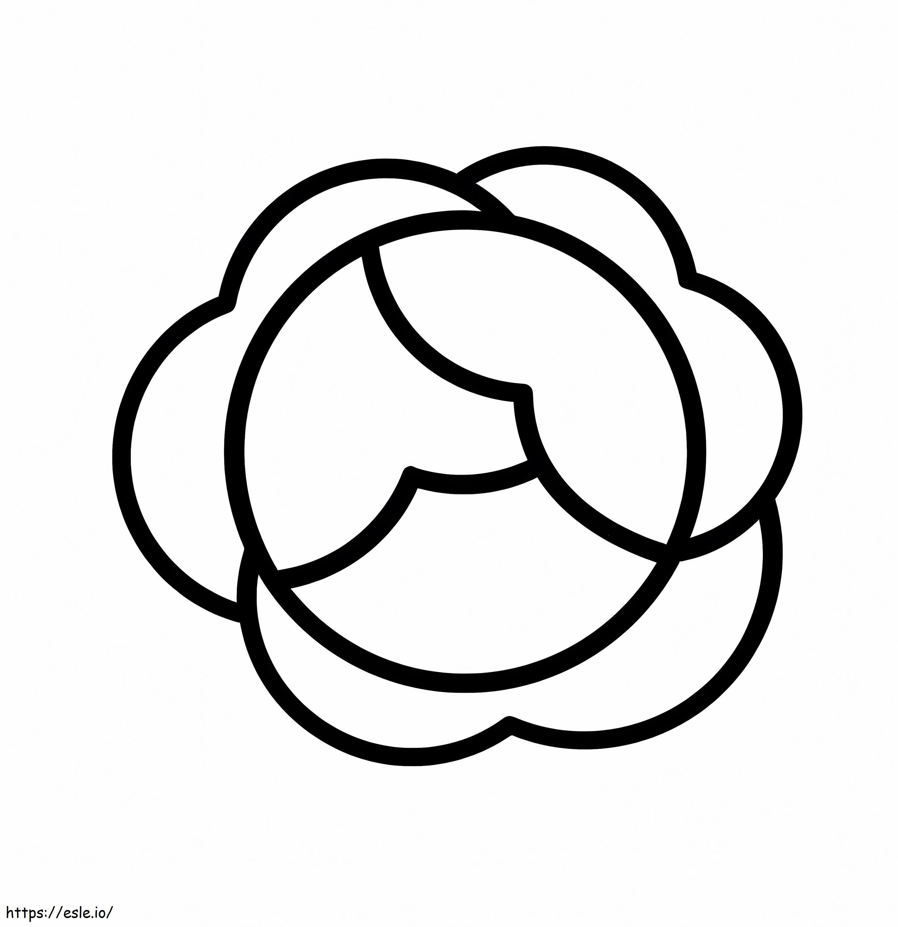 Simple Cabbage coloring page