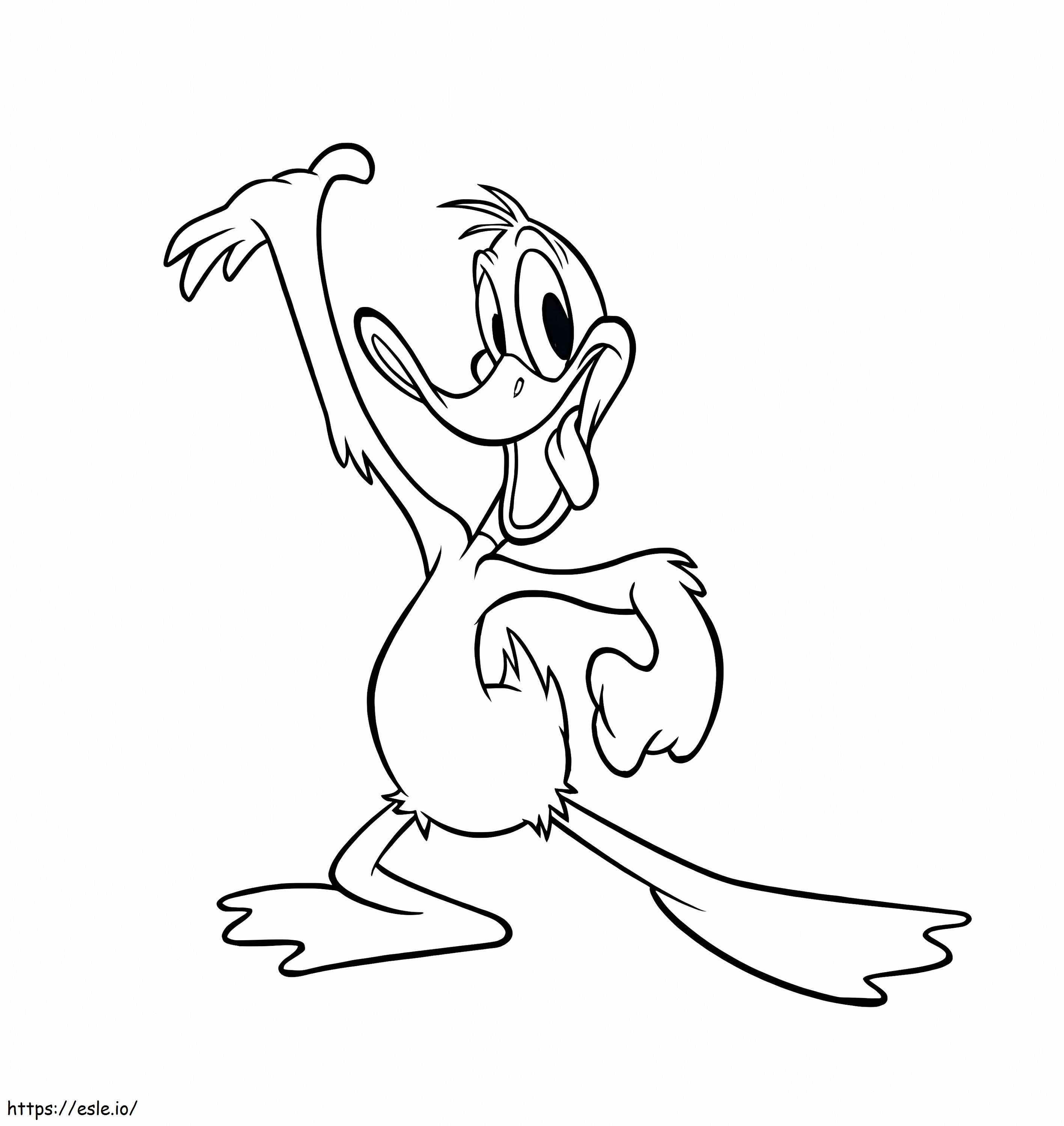 Coloriage Daffy Duck drôle à imprimer dessin