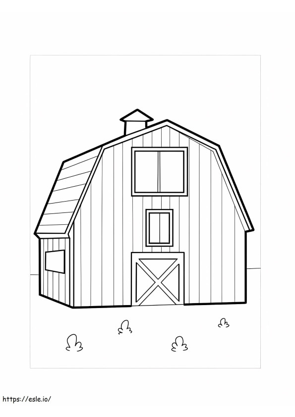 Cute Barn coloring page