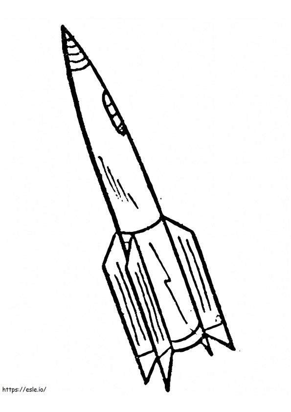 A Rocket Ship coloring page