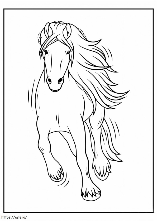 Beautiful Running Horse coloring page
