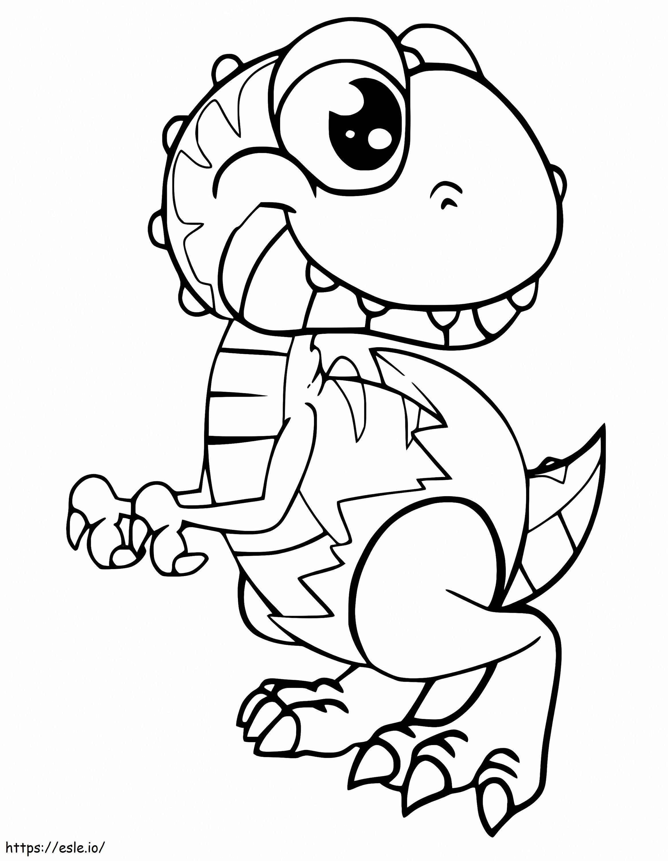 Shelldon The Baby Dinosaur coloring page