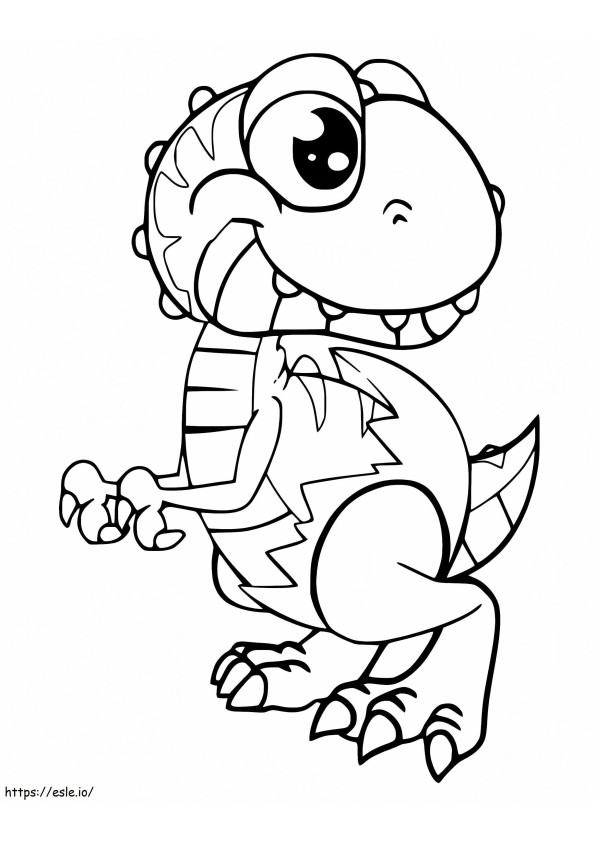Shelldon o bebê dinossauro para colorir