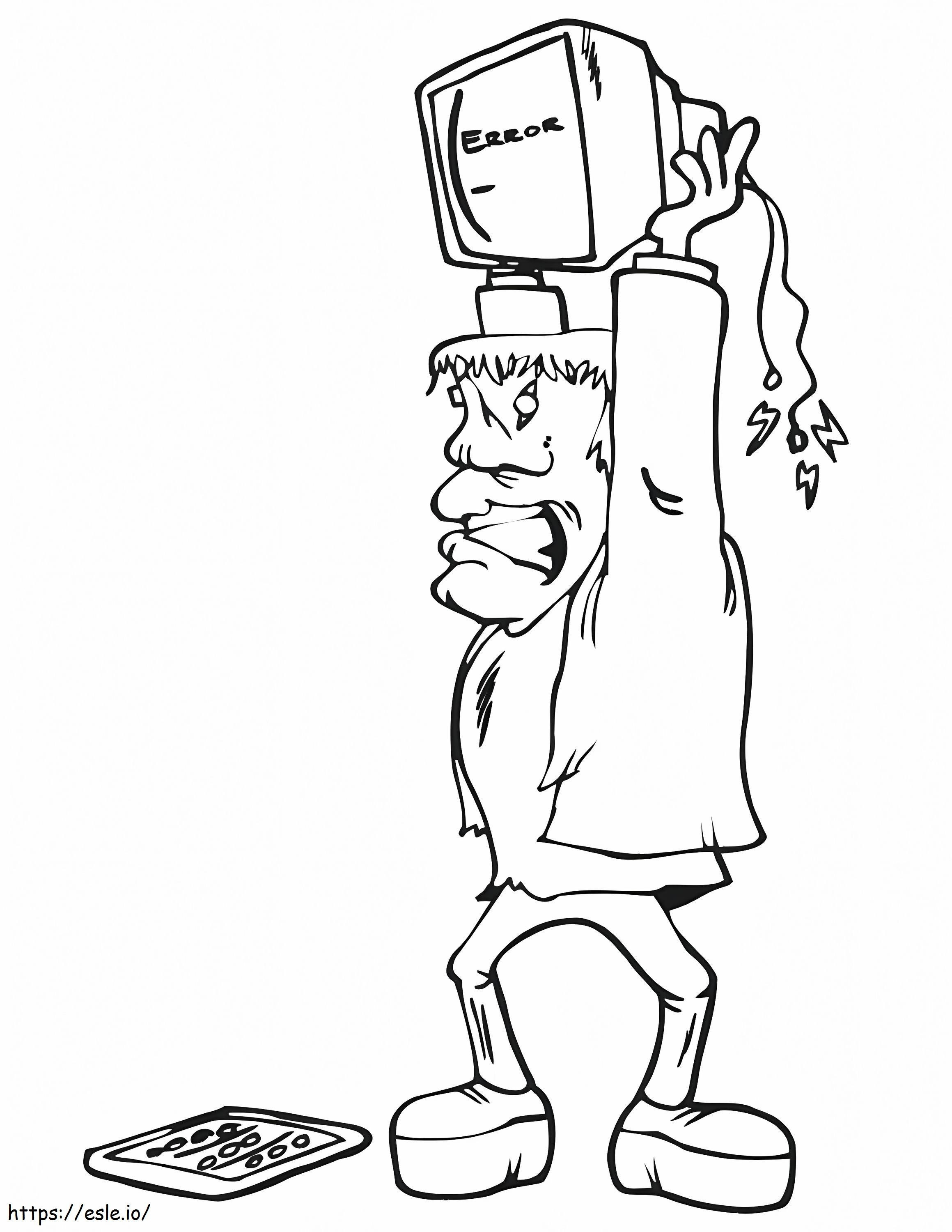 Angry Frankenstein coloring page