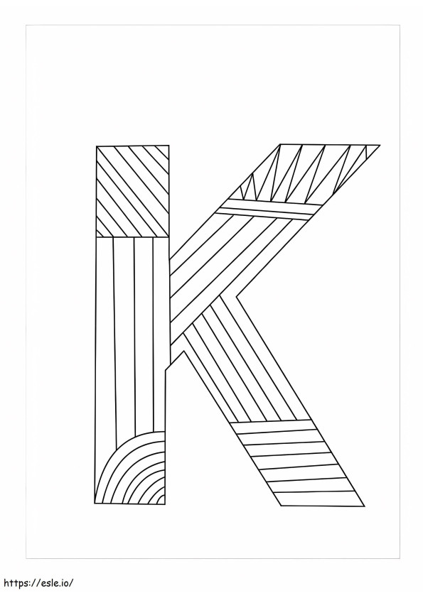 Letra Zentangle K