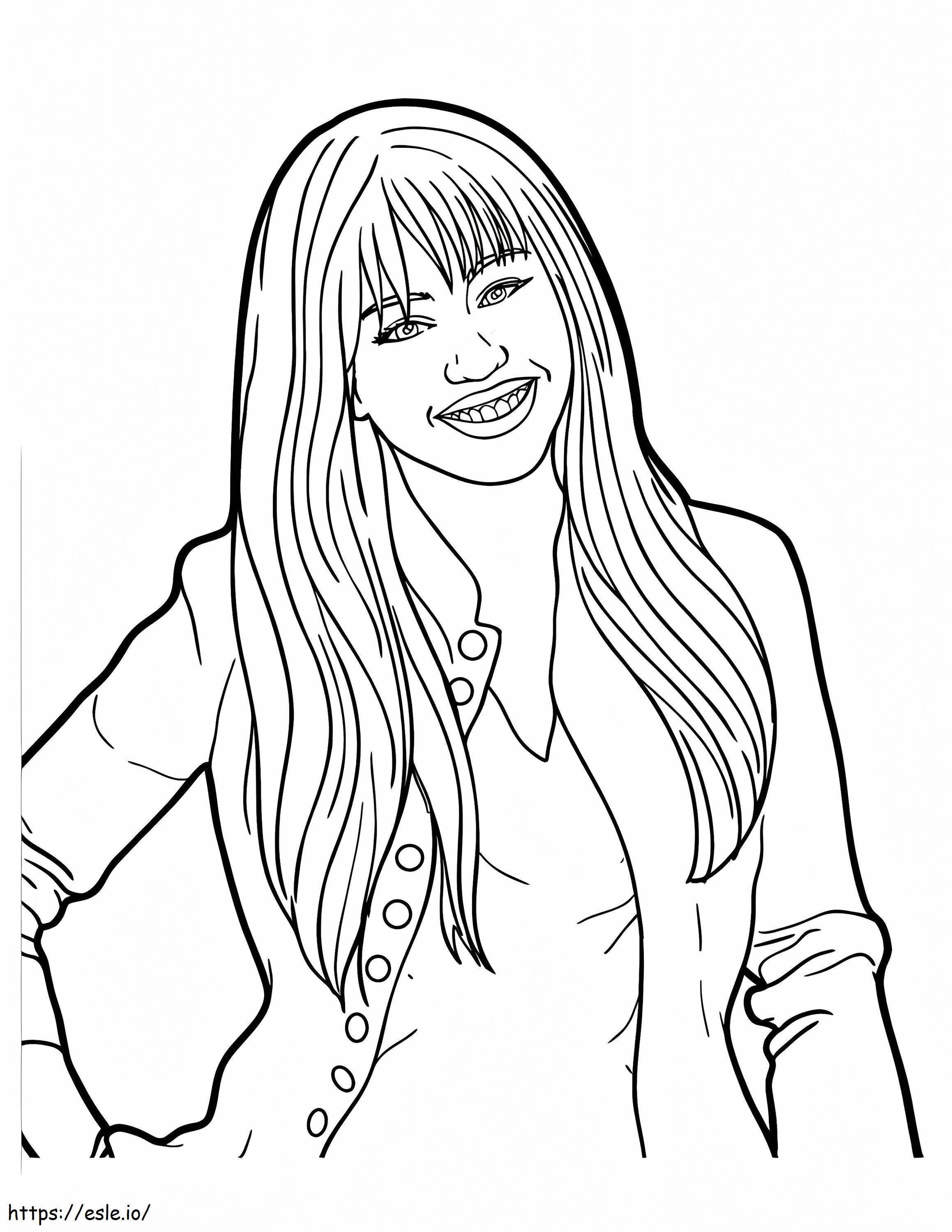 Hannah Montana Is Smiling coloring page