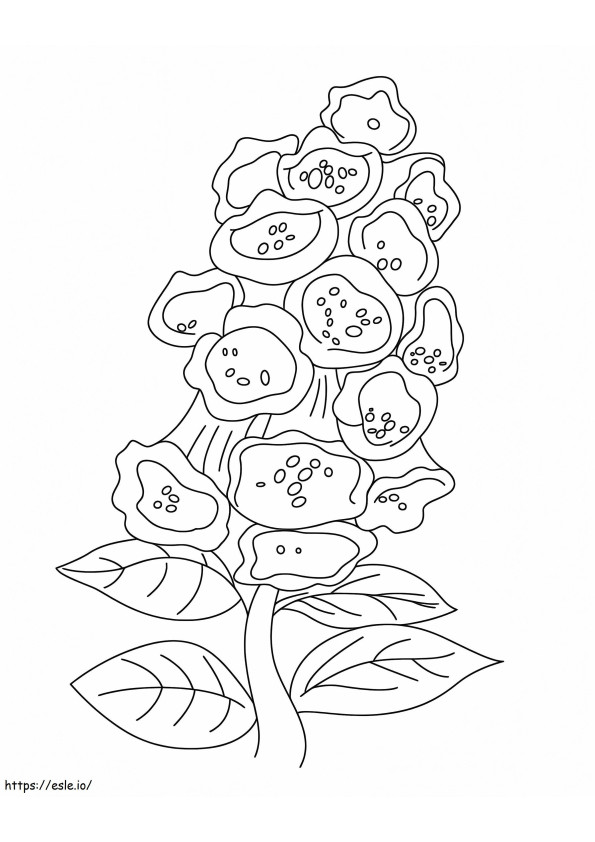 Coloriage Fleurs de campanule 2 à imprimer dessin