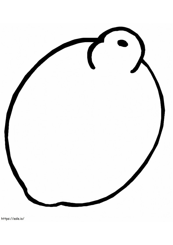 Lemon Simple Drawing coloring page