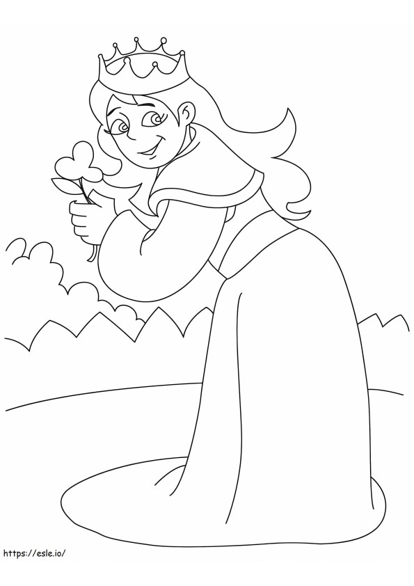 Lovely Queen coloring page