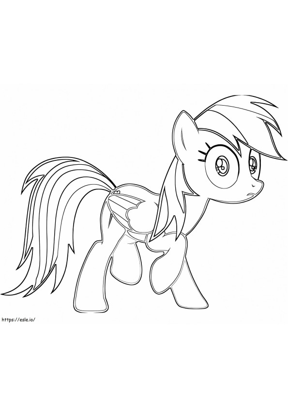 Sneaky Rainbow Dash coloring page