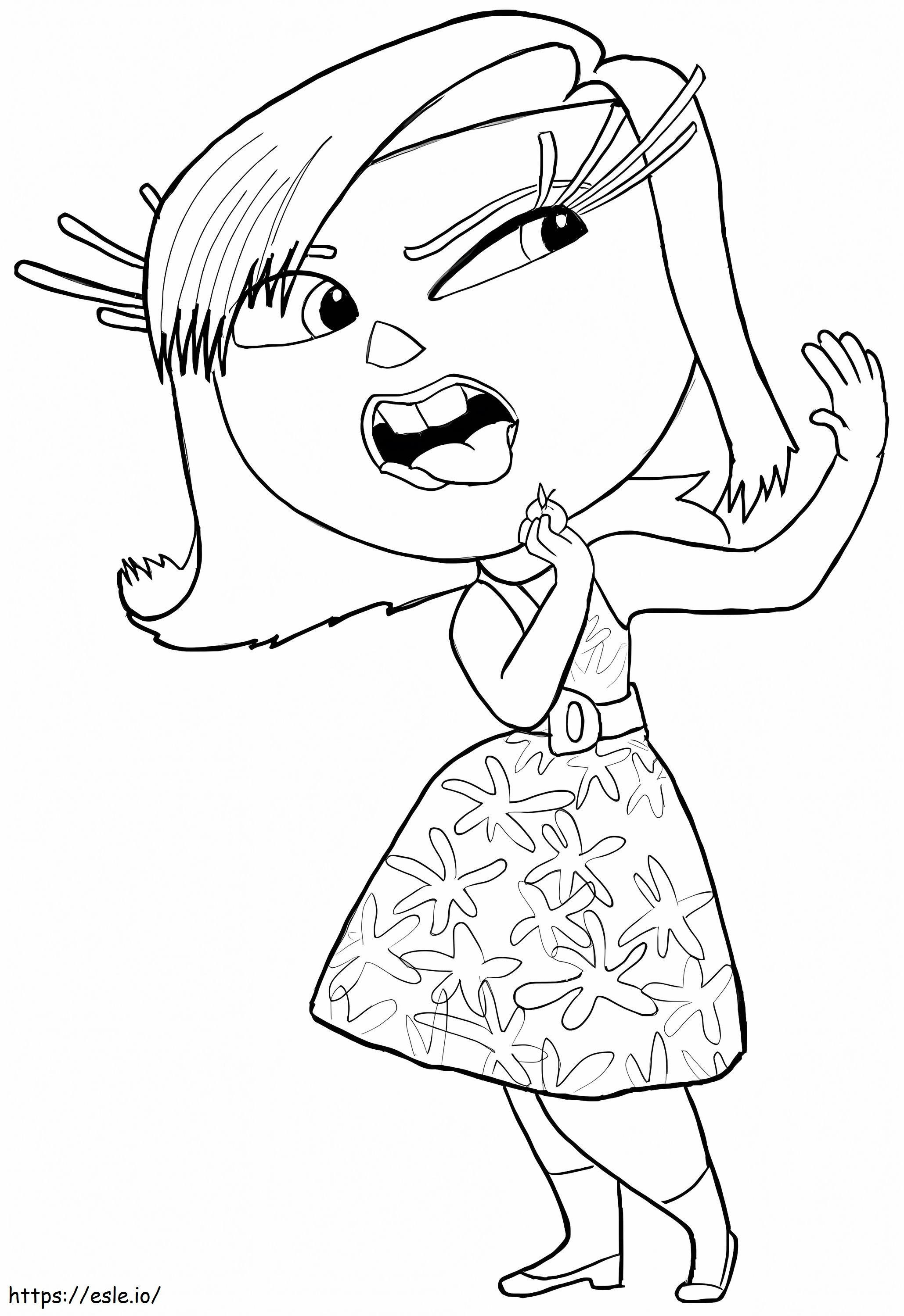 Disgust From The Inside Out coloring page