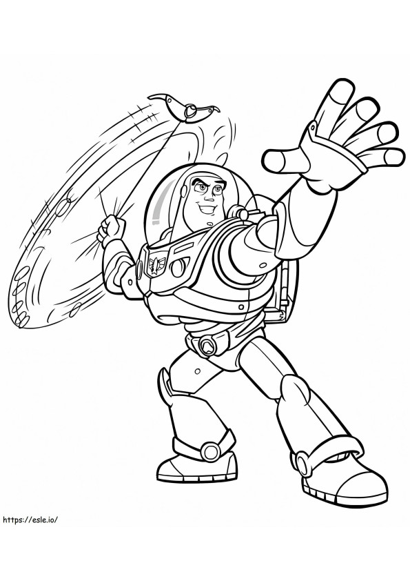 Buzz Lightyear Action coloring page