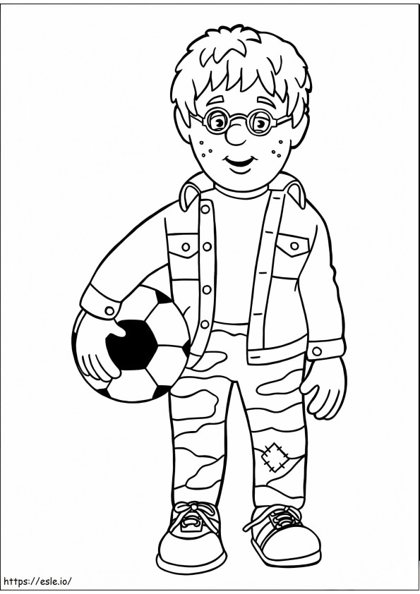 Norman Price Holding The Ball coloring page