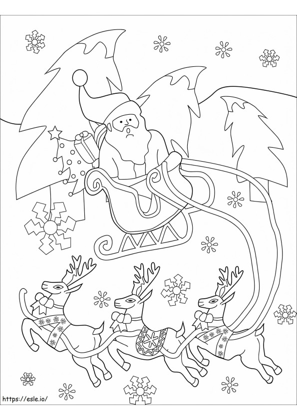 Coloriage Père Noël 6 à imprimer dessin