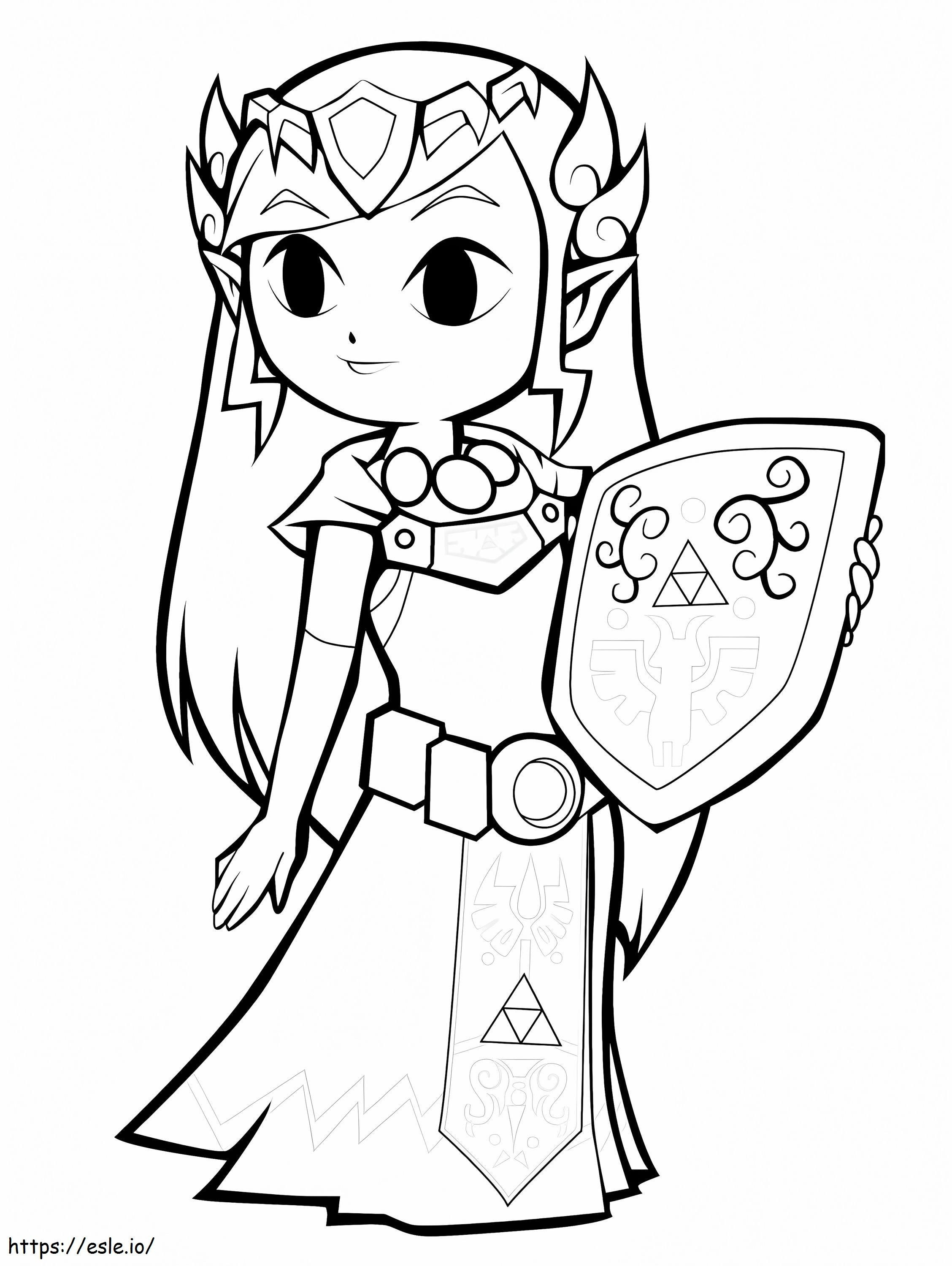  Mostrar Zelda para colorir