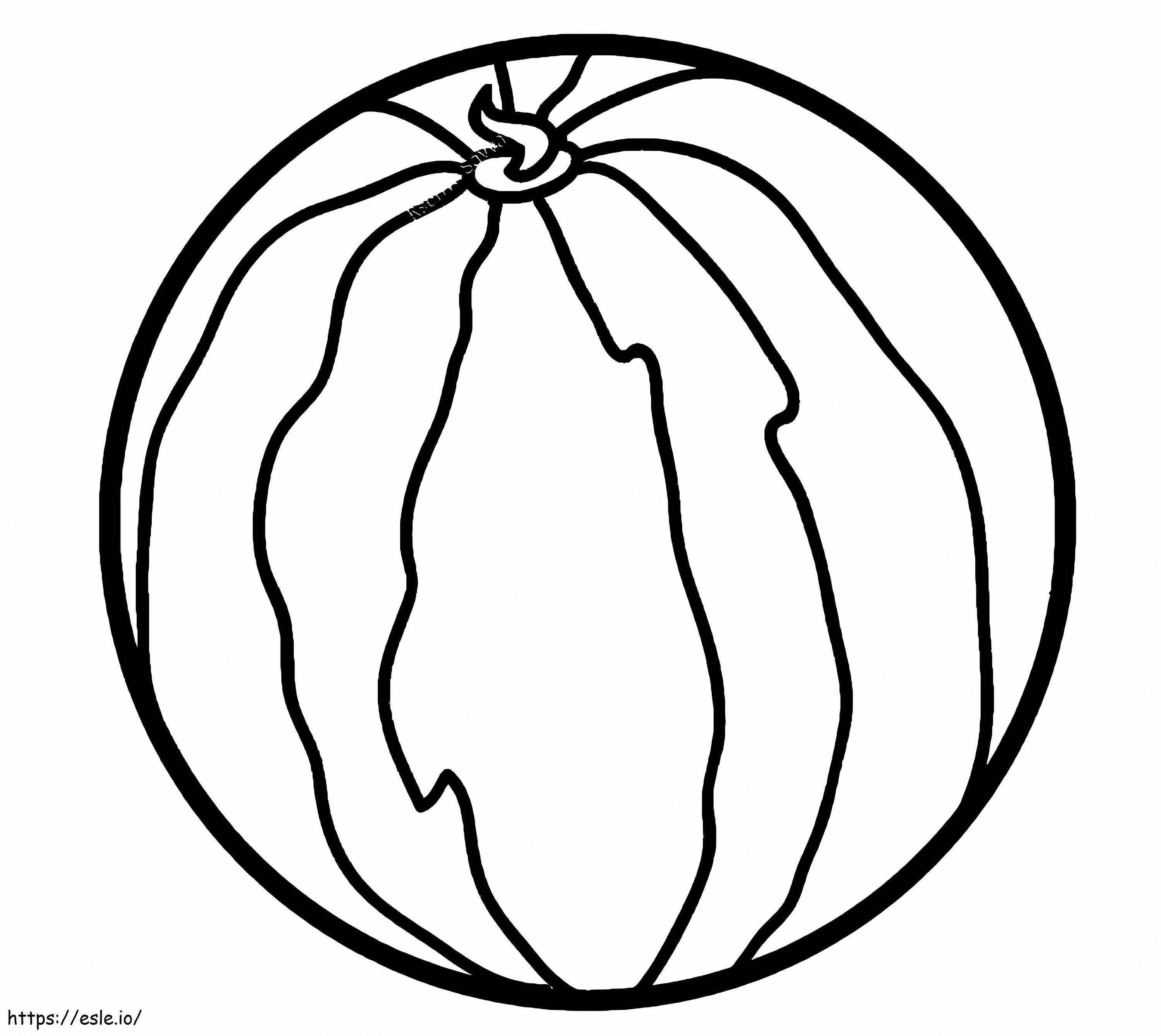 Regular Watermelon coloring page
