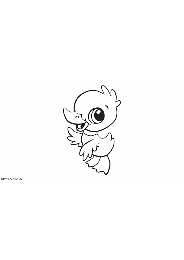 _Cute Pato A4 para colorir