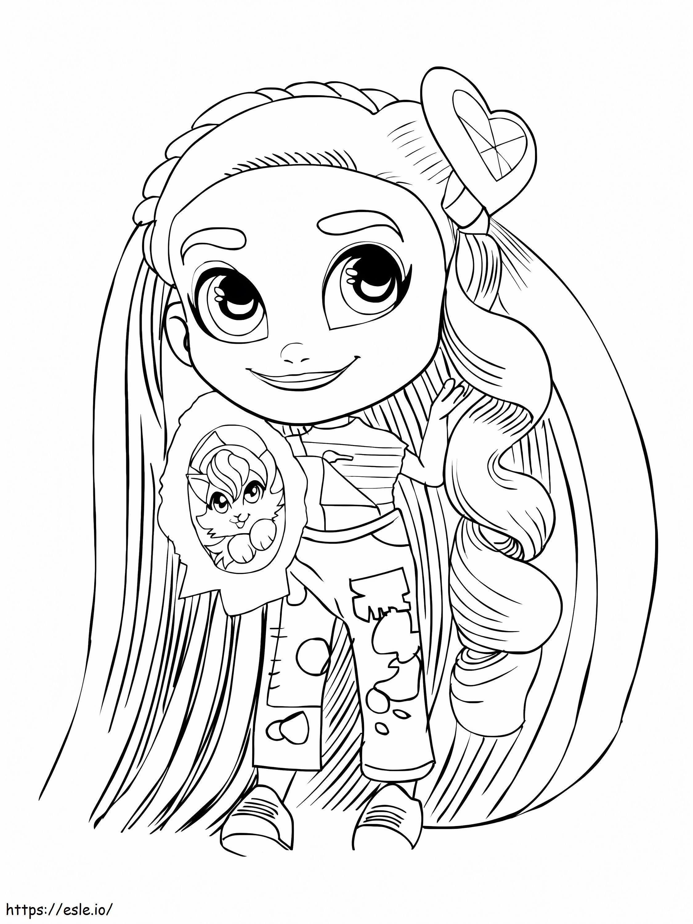 Hairdorables 3 coloring page