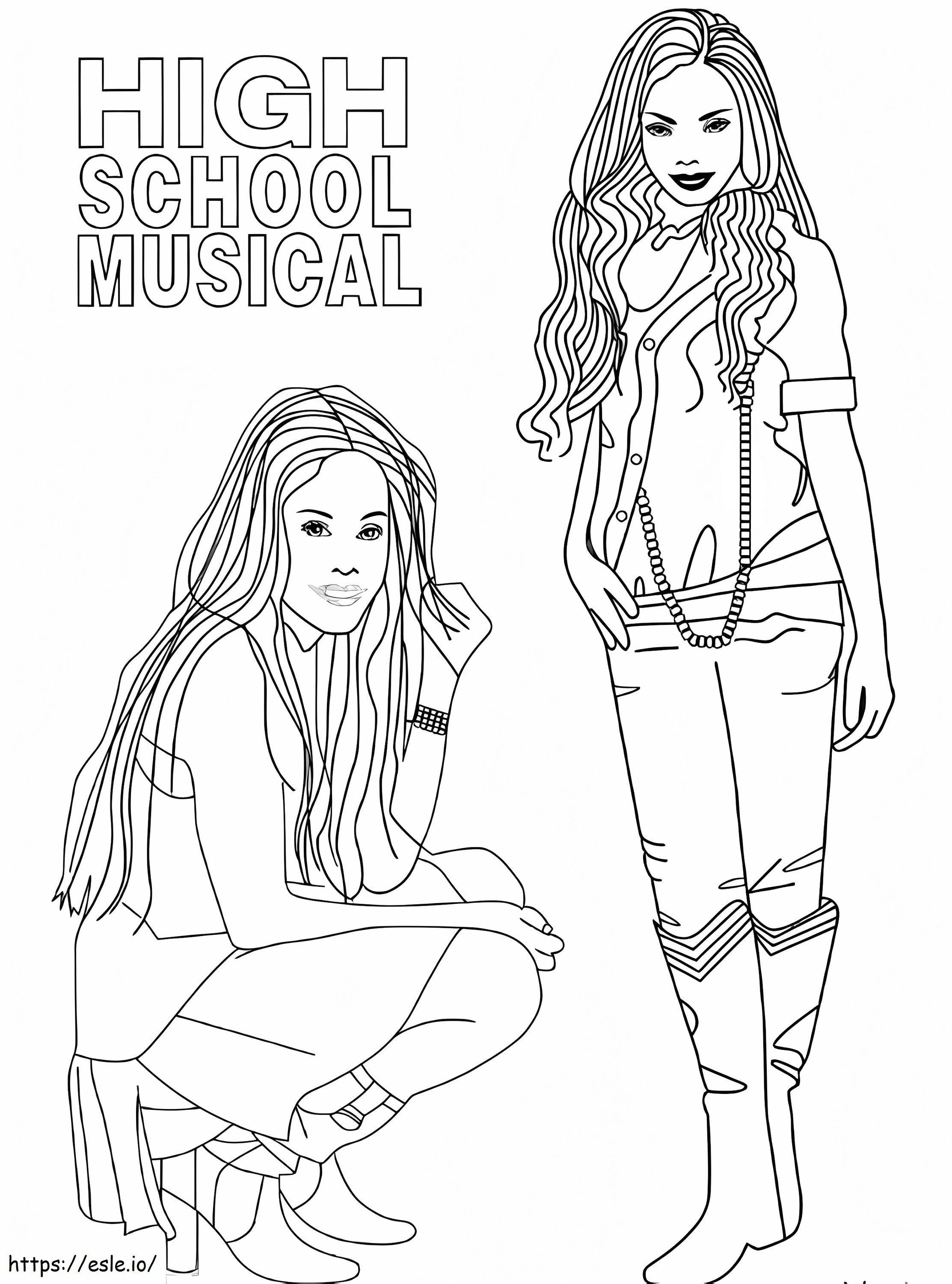 Personajes de High School Musical 1 para colorear