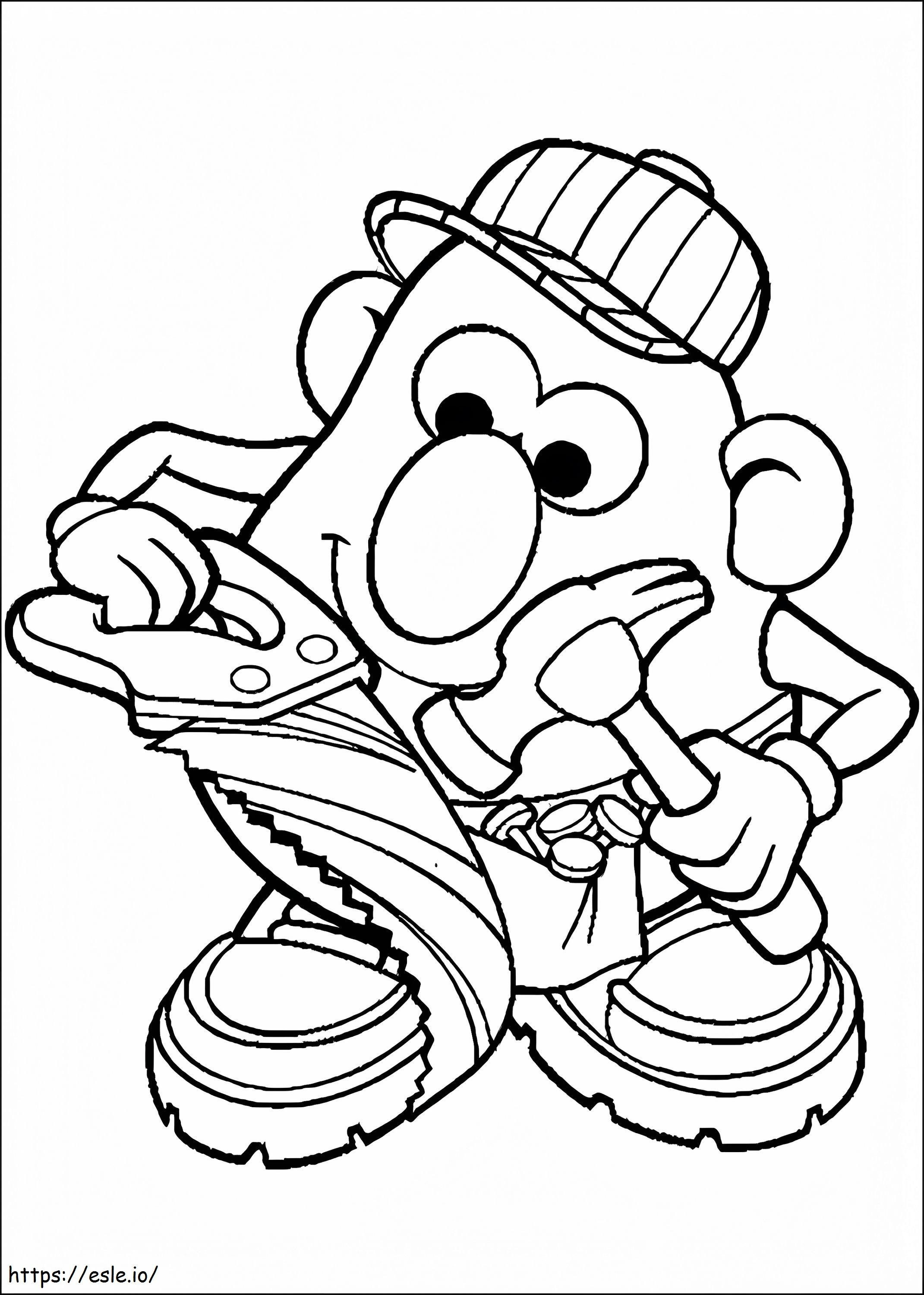 Mr. Potato Head Worker coloring page