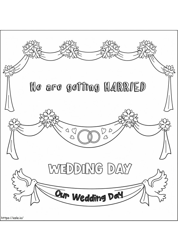 Wedding Border coloring page