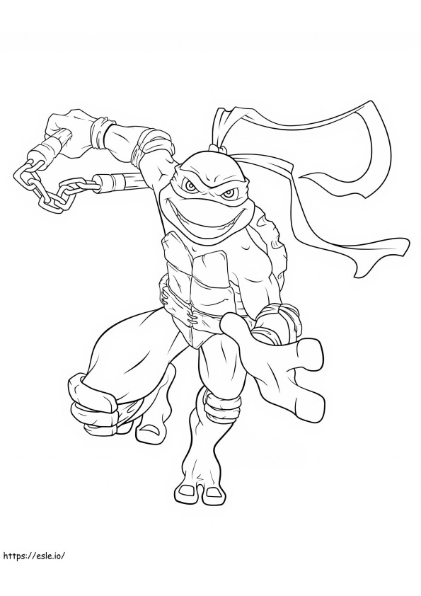 Michelangelo Smiling coloring page
