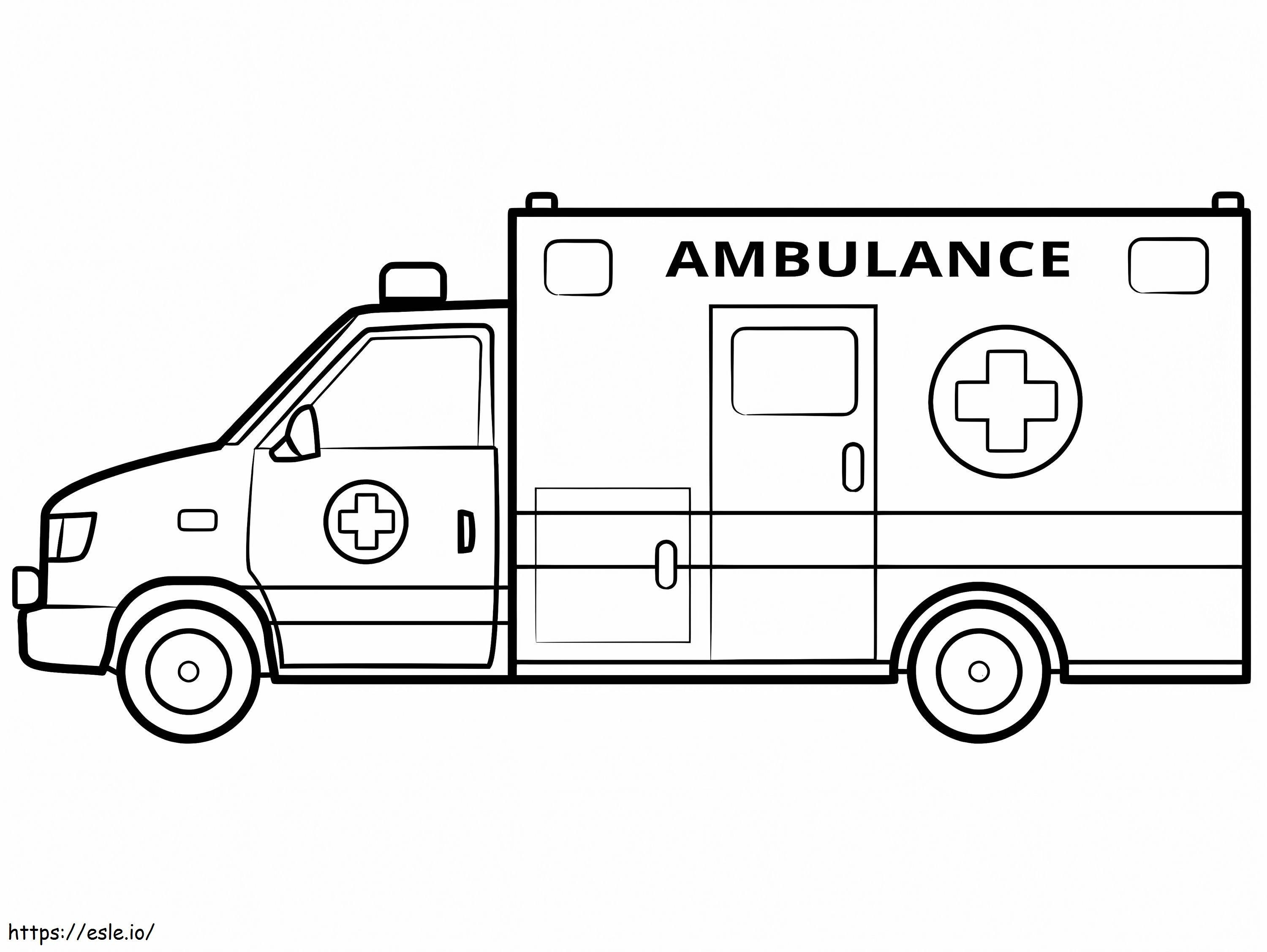 Ambulance 16 coloring page