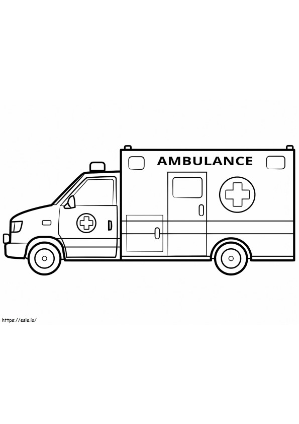 Coloriage ambulance 16 à imprimer dessin