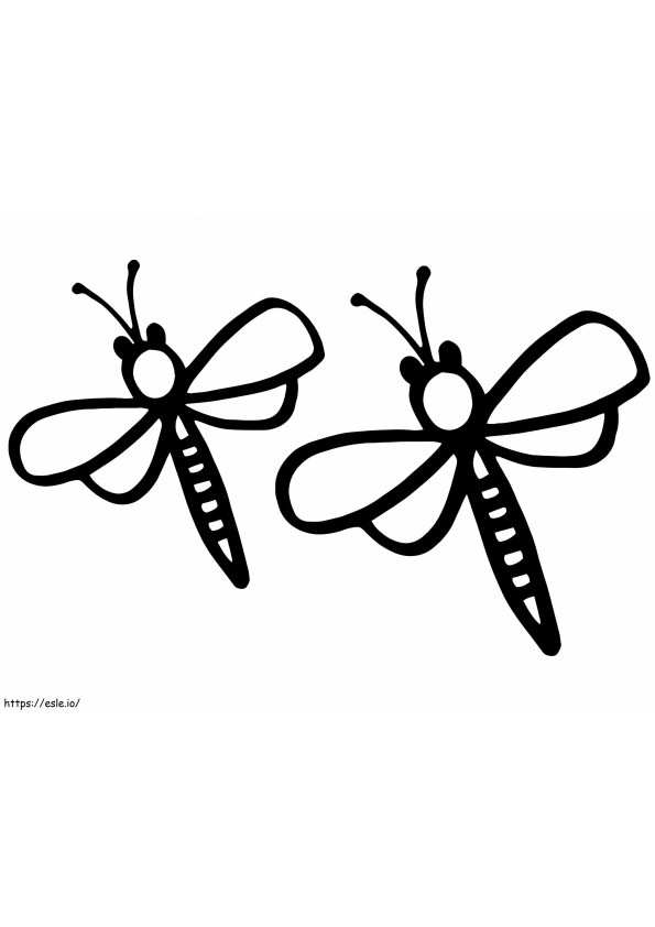 libélulas simples para colorir