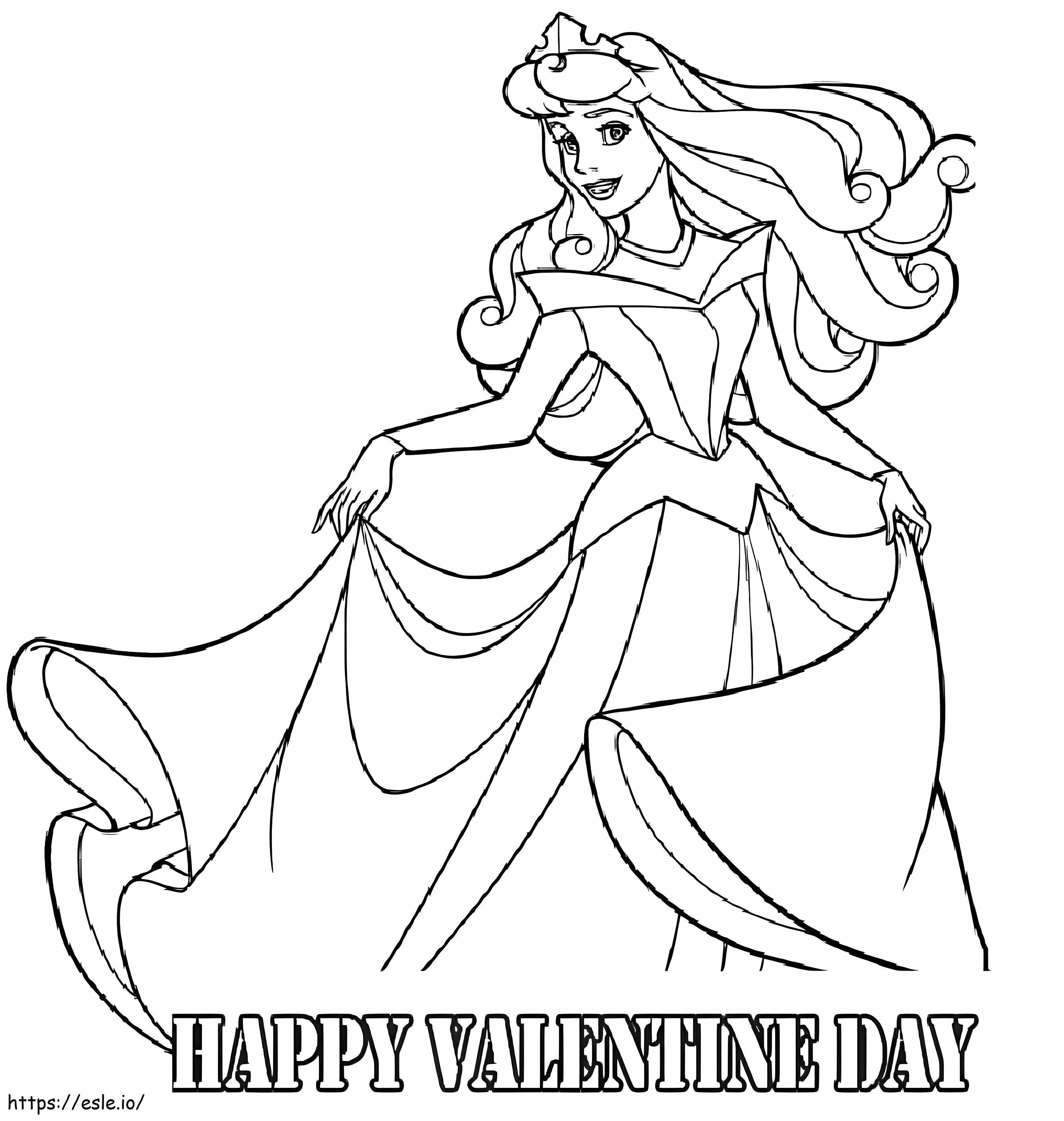 Principessa Disney San Valentino da colorare
