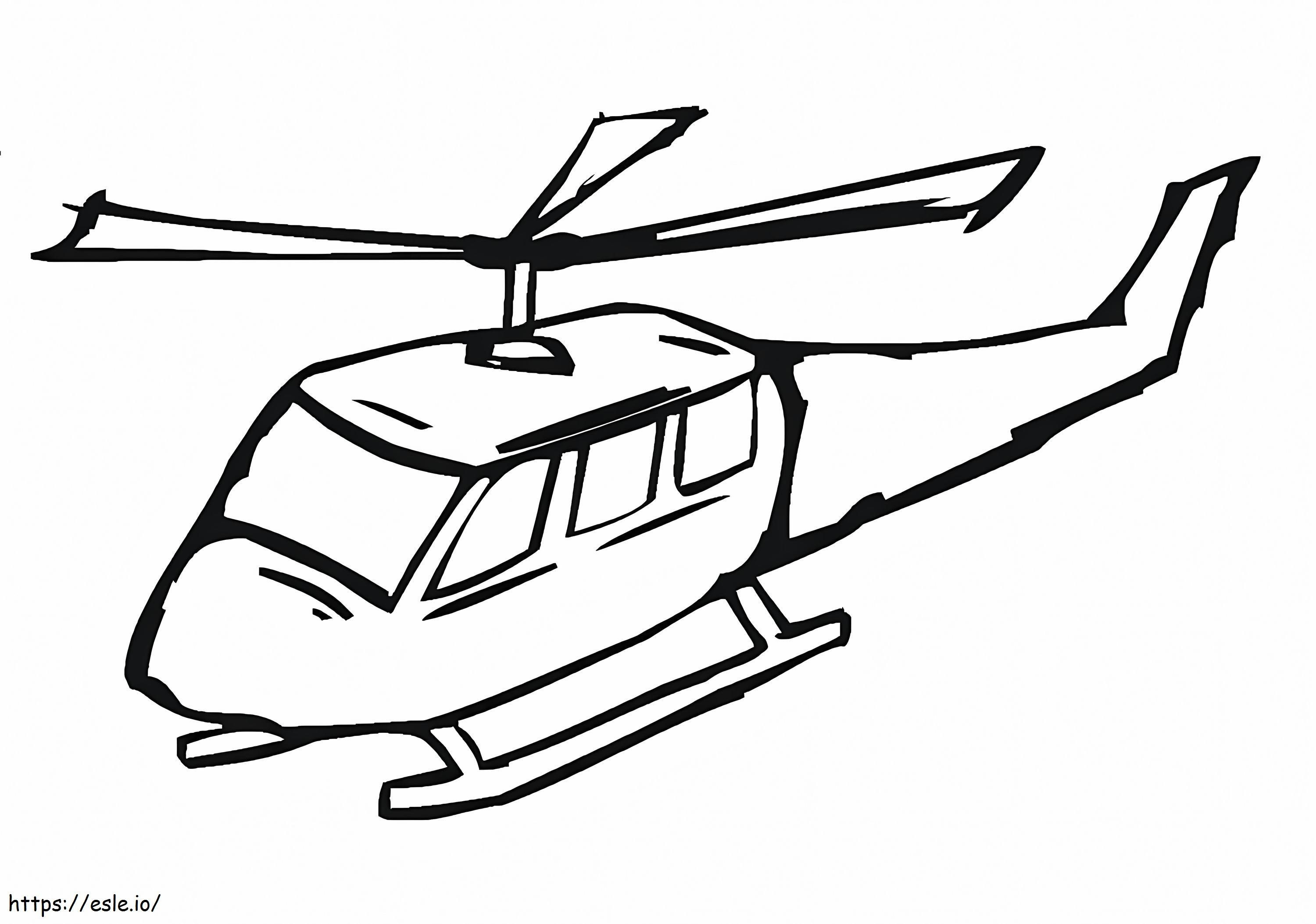 Old Helicopter coloring page